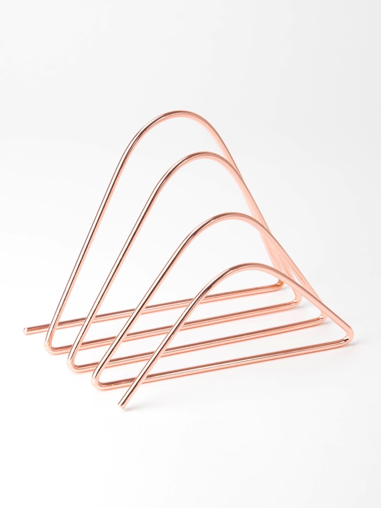 U Brands Desktop Letter Sorter, Wire Metal, Copper