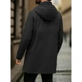 thumbnail image 6 of Men's Casual Fashion Windbreaker Coat-Lightweight Mid-Length Jacket with Adjustable Hood & Two Large Pockets, 6 of 6