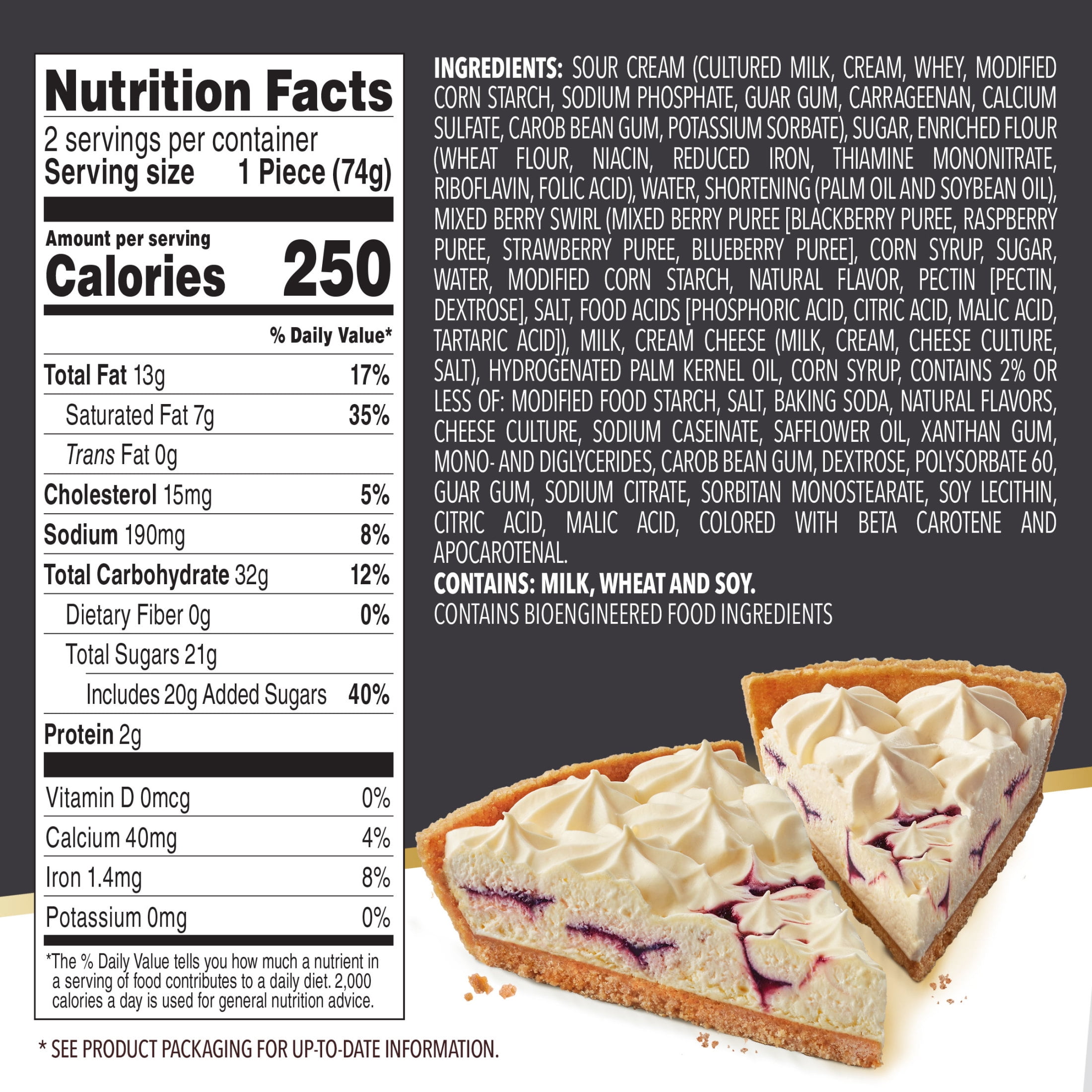 Edwards Singles Desserts Frozen Whipped Berry Cheesecake, 5.2 oz 2 Pack