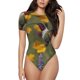thumbnail image 1 of Fotbe Humming Bird Body de Mujer con Cuello Redondo y Mangas Cortas, Sin Mangas Ajustado, Suave, Cómodo y Básico-Large, 1 of 7