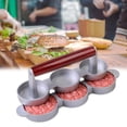 thumbnail image 5 of Hamburger Press Non Stick Triple Burger Press Mini Hamburger Patty Maker, 5 of 5