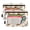 Cute cartoon Playful Tiger, variant on 2 Pack Pencil Pouch for 3 Ring Binder Smooth Zipper Folders with Pockets Clear Window Pencil Case Light Yellow and Off-white Striped