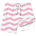 thumbnail image 3 of SGMVNU Boys Swim Trunks with Compression Liner Tropical Print Bathing Suit Beach Swimsuit Tween Kids Swim Shorts, Size 7-8 Years, qu1-Pink, 3 of 4