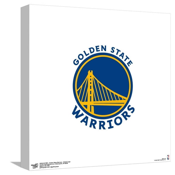 Gallery Pops NBA Golden State Warriors - Global Logo Canvas Wall Art, Unframed Version, 12" x 12"