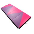 thumbnail image 1 of Soozier PU Exercise Gym Mat Stretching Yoga Sport Tumbling Pad, Pink and Purple, 1 of 9