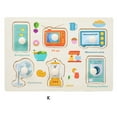 thumbnail image 1 of K Kids Wooden Puzzle Board For Early Learning Animal Fruit Skill Development, 1 of 1
