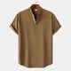 thumbnail image 1 of pstuiky camisetas de hombre, Camisa hawaiana informal de manga corta con cuello alto y botones para hombre ropa de hombre m, 1 of 6