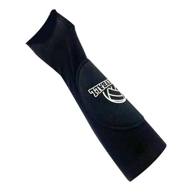 2 piezas de guantes de manga de brazo de voleibol, guantes de manga de entrenamiento de compresión de antebrazo para Negro