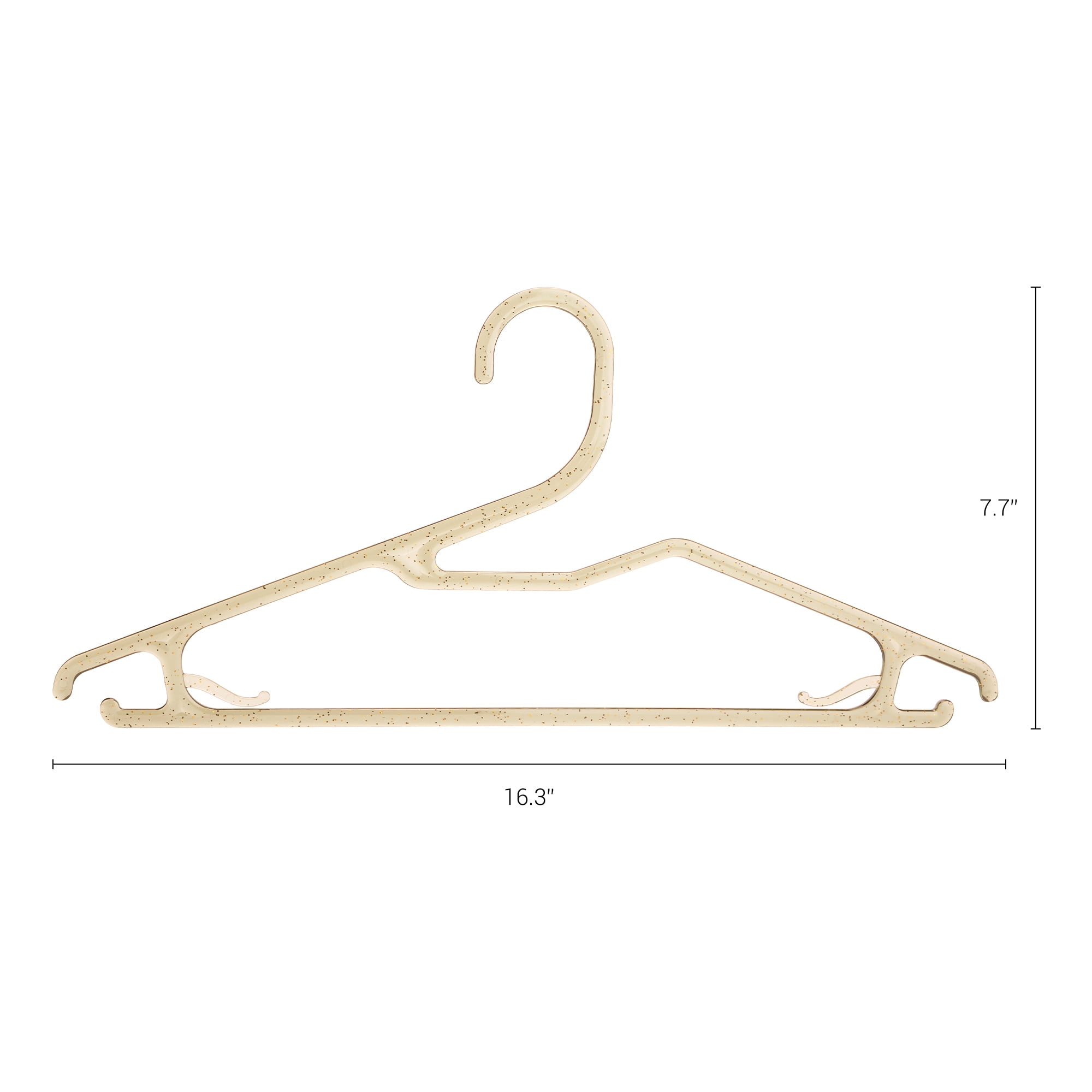 Unique Bargains Plastic Durable Space Saving Clothes Hangers 10 Packs Yellow