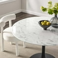 thumbnail image 7 of Modway Lippa 48" Round Artificial Marble and Metal Dining Table in Black/White, 7 of 7