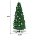 thumbnail image 2 of Costway 6FT Pre-Lit Fiber Optic Artificial Christmas Tree w/Multicolor Lights Snowflakes, 2 of 8