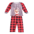 thumbnail image 2 of Pyjamas de Famille Assortis avec T-Shirt Imprimé Cerf et Plaid, 2 of 6