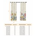 thumbnail image 6 of Fsddascl Colorful Flowers Blackout Curtains for Bedroom/Living Room, Thermal Insulated Kitchen Curtains, Spring Botanical Wild Florals Herbs Grommet Darkening Window Treatment Drapes 52"x72"x2, 6 of 6