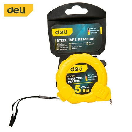 

Deli Measuring Tape Measure 5M Decimal Retractable Dual Side Ruler with Metric and Inches