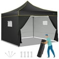 HOTEEL Pop Up 10x10 Canopy Tent,Outdoor Heavy Duty Vendor Tent with