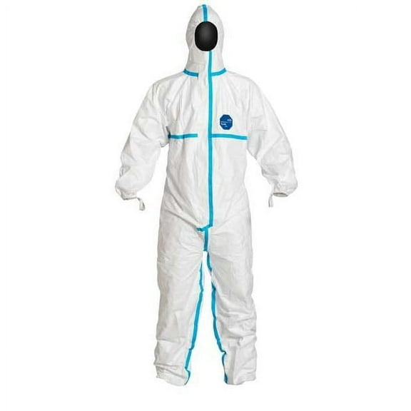 Dupont Hooded Coveralls,XL,Wht,Tyvek 600,PK25 TY198TWHXL0025PI