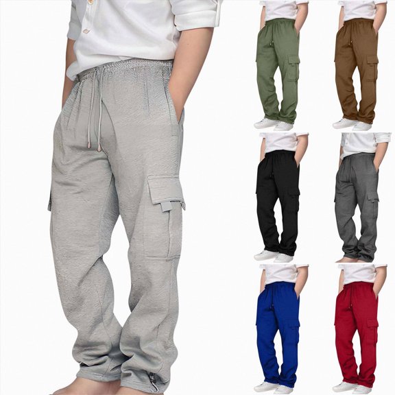 Boys Sweatpants Athletic Pants Baggy Sweatpants for Boys 3-14 Years Kids Youth Workout Sweat Pants Kids Grey Sweatpants Size 9-10 Years