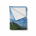 thumbnail image 2 of China Soft Flannel Fleece Throw Blanket, Wall of China in a Summer Day Jinshanling Section near Beijing Photo, Cozy Plush for Indoor and Outdoor Use, 50" x 60", Green Beige and Blue, by Ambesonne, 2 of 6