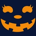 thumbnail image 2 of Boy's CHIN UP Halloween Jack o' Lantern Face  Graphic Tee Navy Blue Medium, 2 of 4