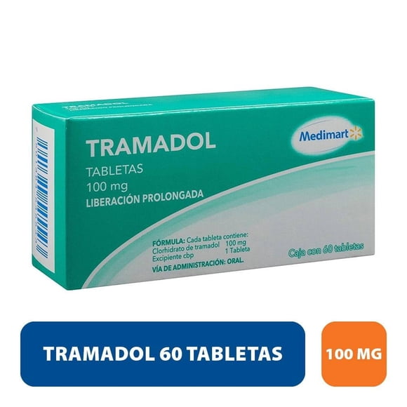 Tramadol Medimart 100 mg liberación prolongada 60 tabletas