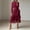 Red, variant on Fall Wedding Guest Dresses Solid Color Long Sleeve Crew Neck Dresses Ruffle Relaxed Fit Evening Dress for Beach and Vacation