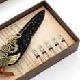 thumbnail image 3 of And Quill Pen Sealing Wax  Set Retro European Style Stainless Steel Nib Quill Pen and Ink Set, 3 of 5