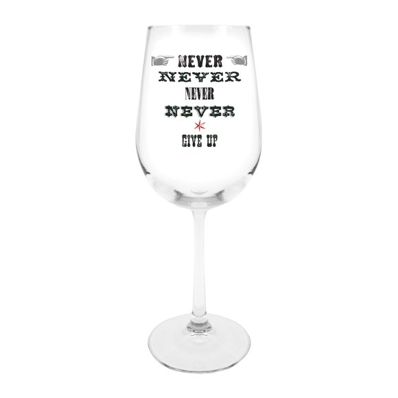 Santa Barbara Design Studio JKC Studio Wine Glass, Never Give Up