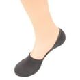 thumbnail image 1 of Women's Rayon from Bamboo Fiber No Show Thin with Thick Comfort Sole Socks - Size M/L - Grey - 3 pairs, 1 of 6