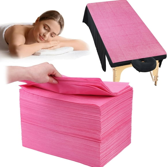 Sábana de masaje desechable MRJ Pink, 100 unidades, impermeable