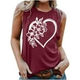 thumbnail image 1 of LSLJS Womens Blouse Sans Manches Imprimée Décontractée Mode Femme Col Rond Sexy Slim Pull Tops, Tank Tops, 1 of 4