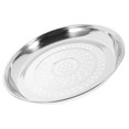 thumbnail image 2 of Stainless Steel Steaming Dish with Holes Thick Steamer Rack Food Plate Cookware (for 34cm Wok), 2 of 9