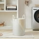 thumbnail image 4 of 43L - Woven Collapsible Clothes Storage Basket for Blankets, Laundry Room Organizing, Bedroom, White, 4 of 4