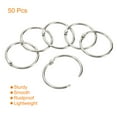 thumbnail image 3 of Unique Bargains 1.5' Dia. Detachable Binder Rings Index Snap Metal Clips, Silver Tone 50 Pack, 3 of 5
