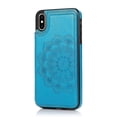thumbnail image 1 of Funda para iPhone Xs Max con tarjetero de piel sintética con estampado de flores de datura, 1 of 5