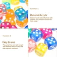 thumbnail image 4 of 50Pcs Acrylic Dice Rounded Corners Dice 6 Sided Standard Dice for Dice Game Math Teaching, 4 of 6