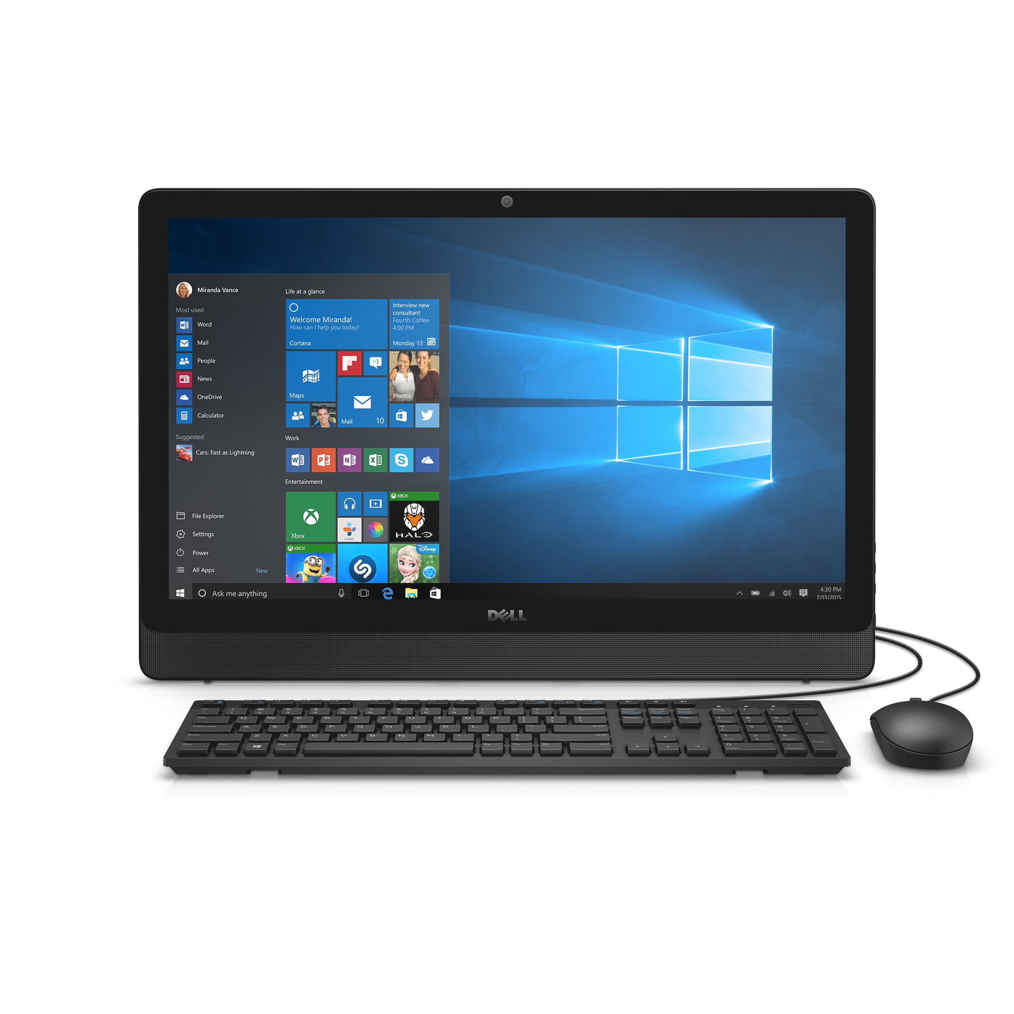 Dell Inspiron 24 All-in-One Desktop PC with AMD A8-7410 Processor, 8GB  Memory, 23.8
