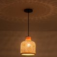 thumbnail image 3 of Arturesthome Modern Bamboo Woven Pendant Light Set of 2, 7.8" Coastal Bamboo Natural Pendant Lighting Fixture for Kitchen Dining Room Living Room Foyer, 3 of 7