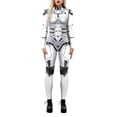 thumbnail image 1 of Combinaison Intégrale Imprimée 3D Robot Squelette pour Femmes Halloween avec Fermeture Éclair Arrière Col Roulé, 1 of 8