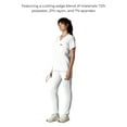 thumbnail image 3 of Siena 5-Pocket Women's Scrub Top, Comfort Fit, Moisture-Wicking Stretch Healthcare Uniform - White - XL, 3 of 6