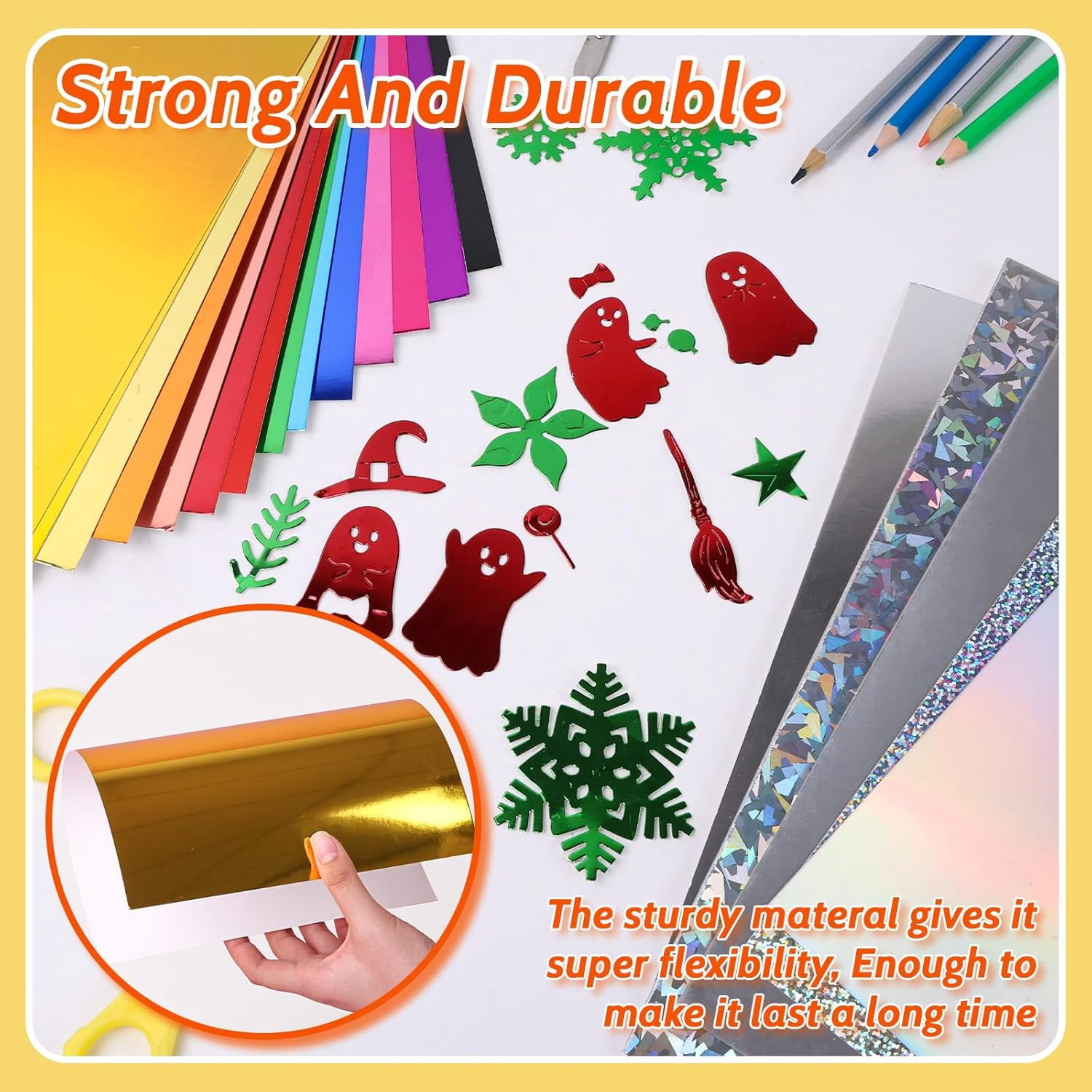 200 Sheets Metallic Mixed Cardstock Paper Bulk 20 Colors,Foil Board Paper 8.5" x 11", Mirror Finish Surface, Assorted Mixed Glitter Paper 250gsm for Crafting Card Making Invitations Decorations