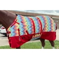thumbnail image 2 of HILASON 1200D Winter Waterproof Turnout Horse Blanket Belly Wrap Rainbow Zigzag, 2 of 7