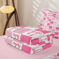 thumbnail image 5 of Erosebridal Girly Grid Ribbon Zipper Full Size Comforter Sets with Fitted Sheet and 2 Pillowcases for Girls, Cute Cartoon Buffalo Plaid Zipper Bedding Set, Pink Reversible, 4pcs, 5 of 7