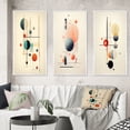 thumbnail image 1 of Designart "Vintage Abstract Desire in Knowing II" Modern Geometric Framed Wall Art Set Of 3 - Blue Abstract Frame Gallery Wall Set For Home Decor, 1 of 6