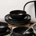 thumbnail image 2 of 12-Piece Matte Black Dinnerware Set,Stoneware Dinnerware for 4, Microwave & Dishwasher Safe, Stackable Design for Kitchen and Dining - Plates and Bowls, 2 of 9