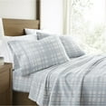 thumbnail image 1 of Juego de Sábanas de Franela 100% Algodón para Ropa de Cama Tamaño Queen en Azul Claro Tejido de Comfort Canopy, 1 of 14
