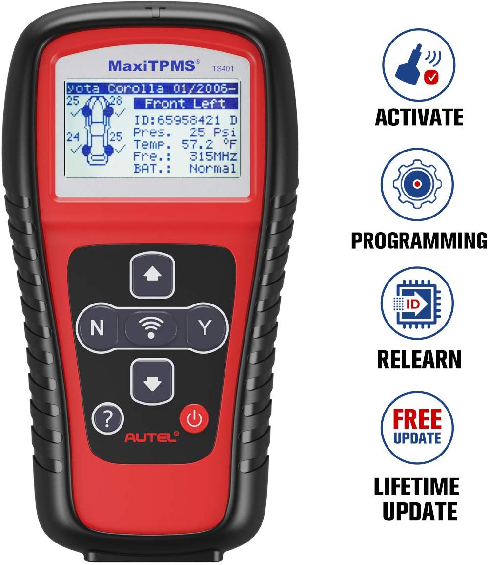 Autel TPMS Relearn Tool TS408, 2021 Upgraded of Autel MaxiTPMS TS401, Tire  Pressure Monitor Sensor Programming and Rest Tool for All Cars, TPMS Reset, 