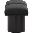 thumbnail image 4 of Meridian Furniture Pavilion Black Boucle Fabric Bench, 4 of 9