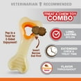 thumbnail image 3 of Nylabone Power Chew Knuckle Bone & Pop-In Treat Toy Chicken X-Small/Petite - Up to 15 lbs., 3 of 14