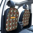 thumbnail image 3 of Pofeuu Merry Christmas Print 2 Pack PU Leather Kick Mat Back Seat Protector, Universal Car Seat Back Organizer, Waterproof Backseat Protector For Most Car, 3 of 8