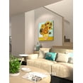thumbnail image 3 of DECORARTS - Twelve Sunflowers by Vincent Van Gogh. Oil Painting Reproduction. Giclee Print on Canvas. Ready to Hang Wall Art for Home and Office Decor. 24x20, 3 of 6